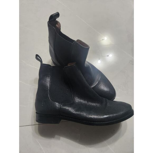 Frye melissa Chelsea boots black leather 7.5 - Picture 1 of 6